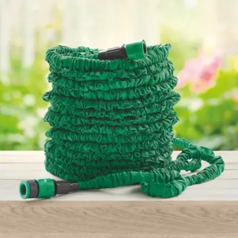 (144/7A)  Lot RRP £100. 5x 30M Expandable Garden Hose With Fittings Green RRP £20 Each.