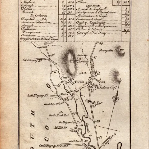Ireland Rare Antique 1777 Map Cookstown Coleraine Newry Stewartstown.