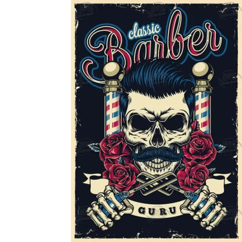 Barber Shop-Cut Throat Shave- Beard Trim-Haircut Metal Wall Art-1