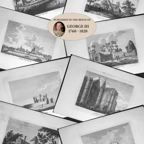 Job Lot County Kent Francis Grose Antique 230+ Years Old Copper Engravings-1.
