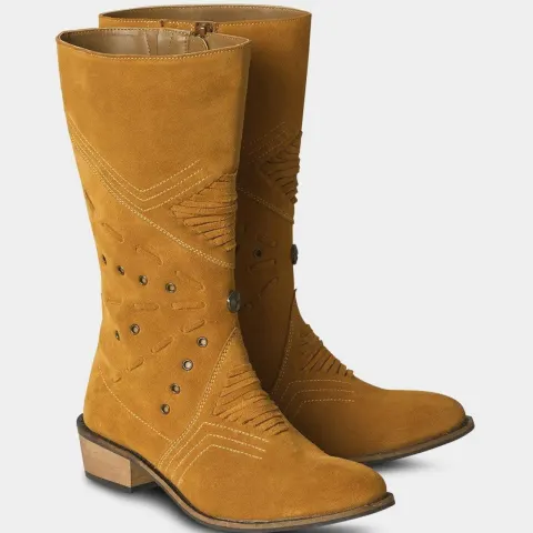 Joe Browns Tan Brick Lane Suede Midi Boots Size 5 RRP £80 L10c