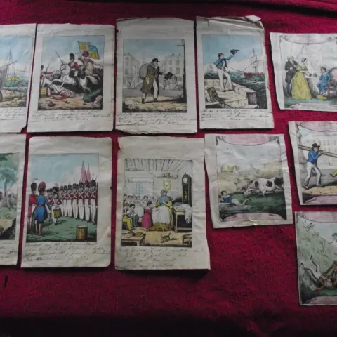 11 x 19th Cent. Hand Coloured Prints - Children's Books - Dean & Munday London 1841