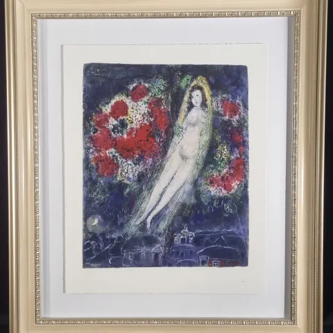 Marc Chagall Rare Ltd Edition "Bride with Flowers"