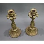 Pair of Heavy Brass Vintage Candlesticks