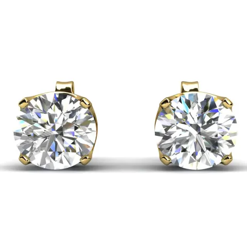 9ct Single Stone Four Claw Set Diamond Earring 0.20