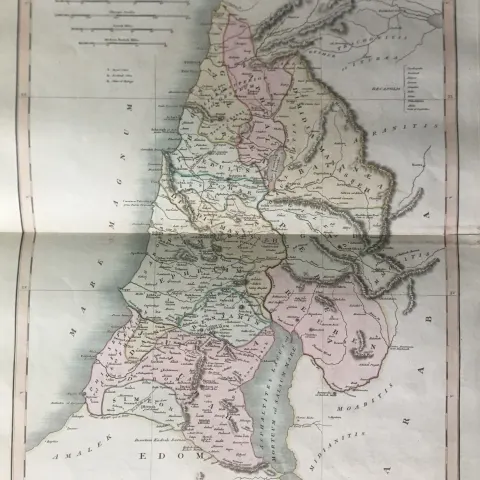 Ancient Region of Palestine Charles Smith Classical Map 1809.