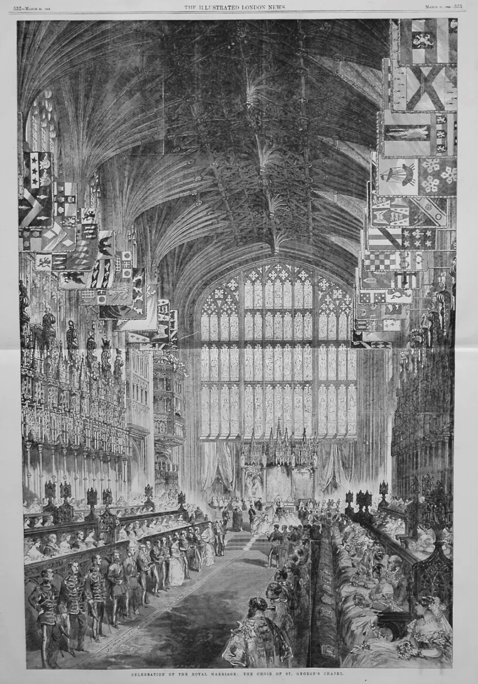 1863 Antique  The wedding of Albert Edward to Princess Alexandra.
