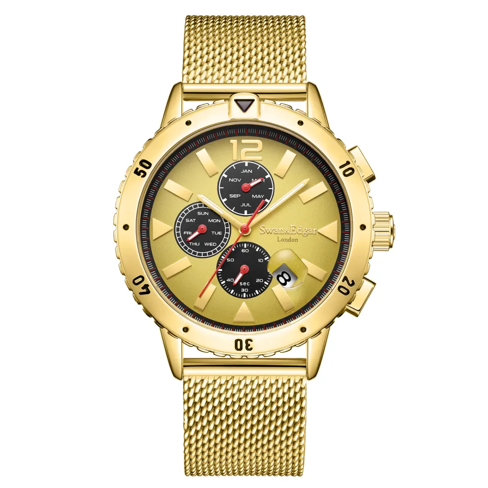 Swan & Edgar Hand Assembled Catalyst Automatic Gold Watch - 5 YEAR WARRANTY & FREE DELIVERY