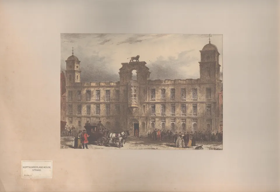 Nortumnberland Strand Antique 1888 Views of London