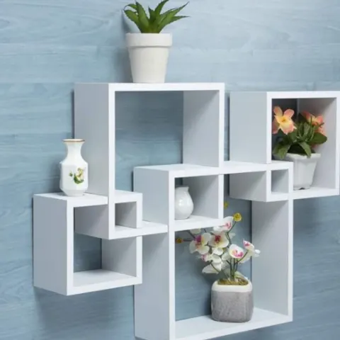 Brand New Gatton Design 4 Interlocked Cube Shelving Set