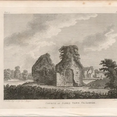 Church at James Tower Co Leitrim 1791 Francis Grose Antique Print