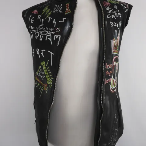 MJB Marc Jaques Burton Sleeveless Retro Biker Jacket, Size M, Online Price £475
