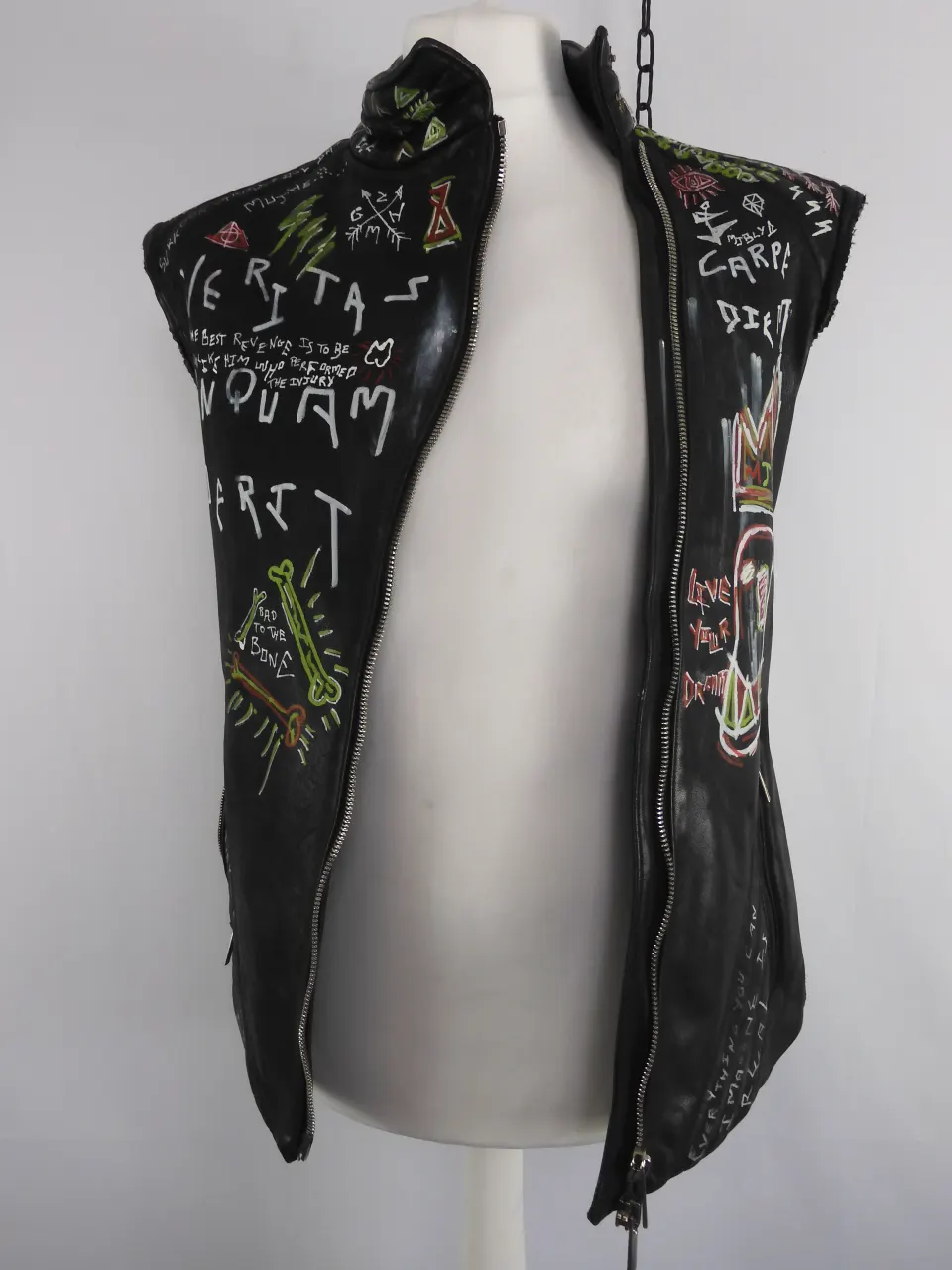 MJB Marc Jaques Burton Sleeveless Retro Biker Jacket, Size M, Online Price £475