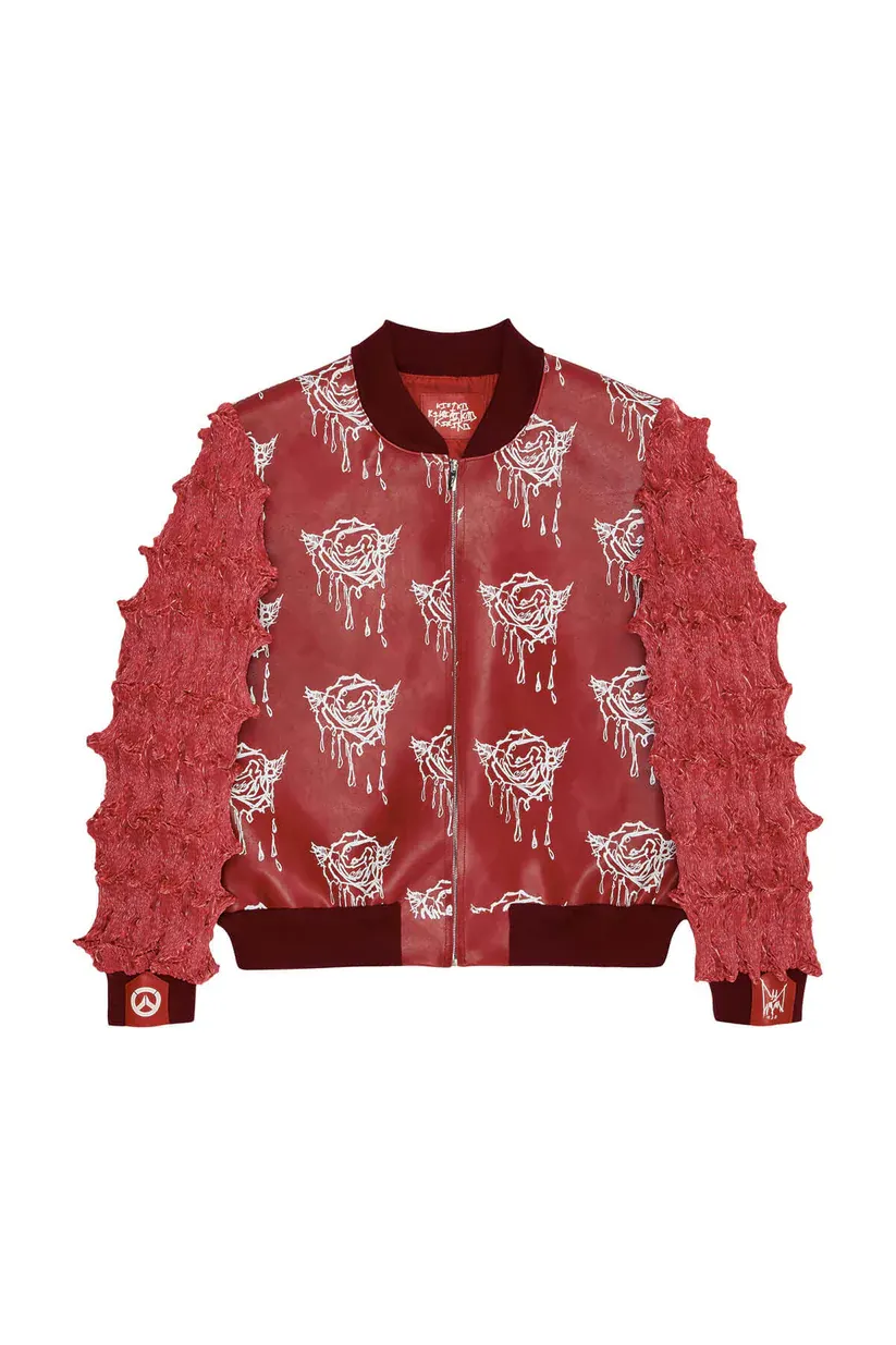 MJB Marc Jaques Burton Kiriko Everyday Dragon Spike Bomber Jacket, Online Price £2350 Size Small