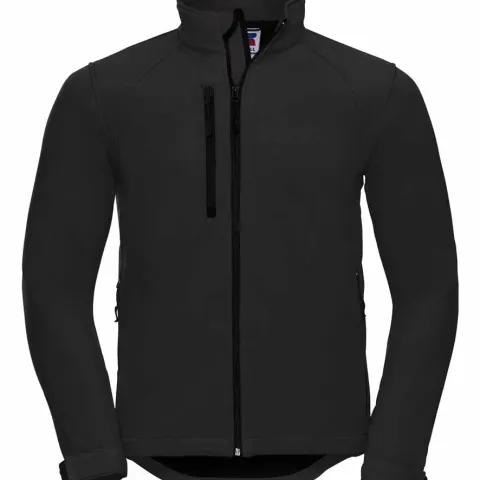Russell Mens Soft Shell Jacket Black Size 3XL