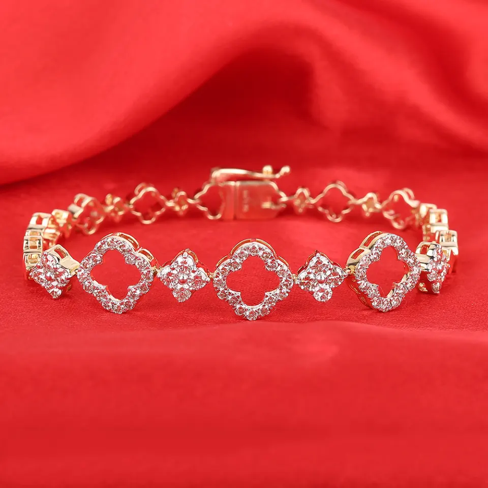 14 K / 585 Yellow Gold Diamond Bracelet