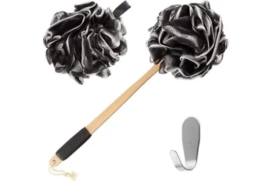 5 x Loofah Back Scrubber | Bamboo Charcoal Infused RRP £13.99 ea L29a