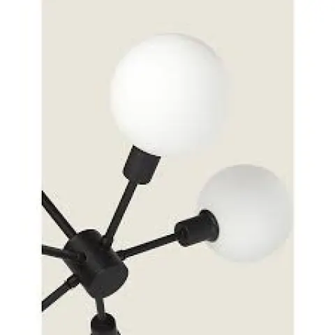 RRP £80. Black 5-Light Sphere Ceiling Fitting
