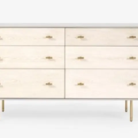 John Lewis west elm Modernist 6 Drawer Chest, Winter Wood customer returns info faulty