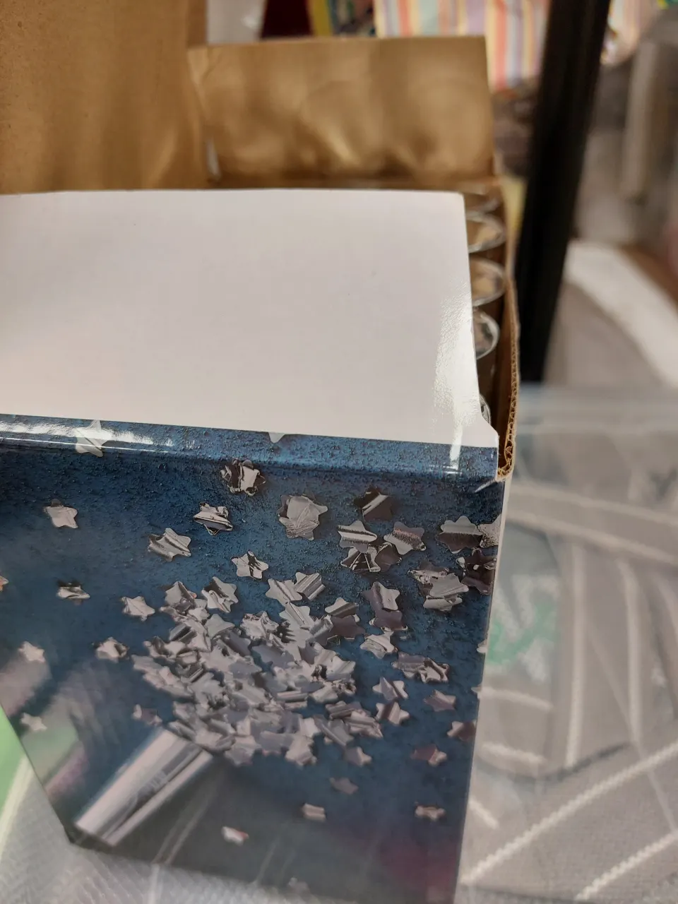 Cannon silver star confetti, Christmas or party x 15