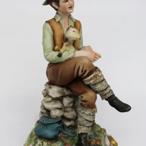 Capodimonte Shepherd Boy Figurine
