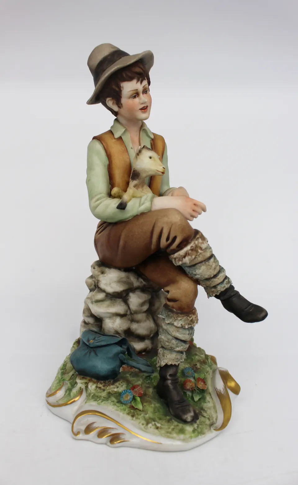 Capodimonte Shepherd Boy Figurine