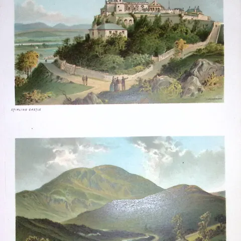 Scotland Stirling Castle & The Pass of Leny 1889 Antique Print-64