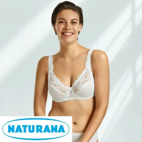 10 x Naturana Underwired Full Cup Bras White Sizes 5 x 36B, 5 x 38B Tagged & Bagged RRP £20 Each