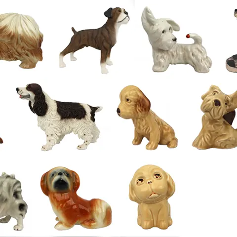 Collection of Dog Sculptures Collectibles