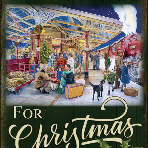 Family Home For Christmas Nostalgic Metal Wall Art