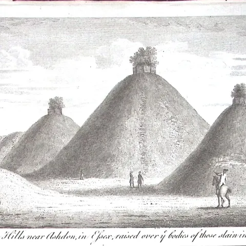 View of The Hills Ashdon Essex Rare Georgian Copper Antique Engraving 1776-91