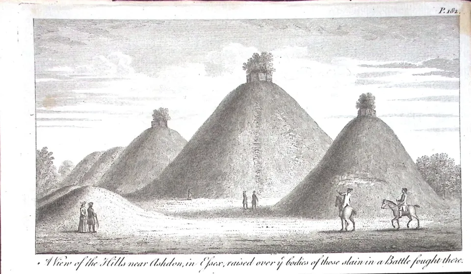 View of The Hills Ashdon Essex Rare Georgian Copper Antique Engraving 1776-91