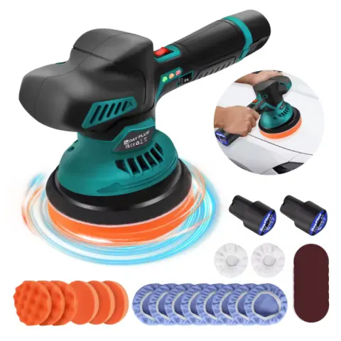 Cordless 12V Car Polisher Kit – Dual Battery, 8-Speed Buffer For Car Detailing & Scratch Repair