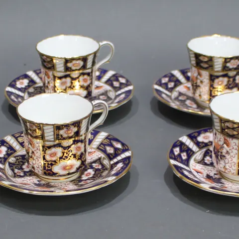 9 Coalport Imari Pattern Tea Cups & Saucers Plus Extras c.1890