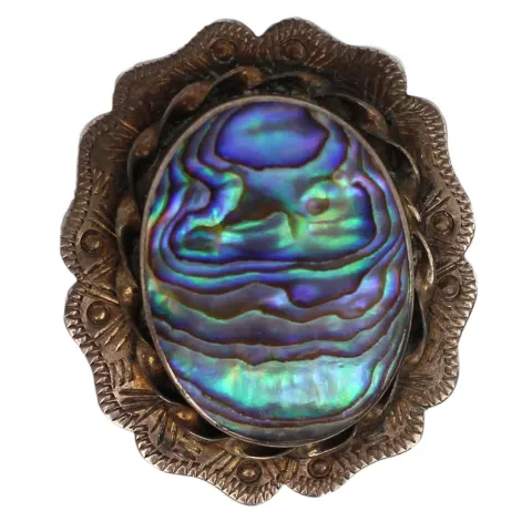 Sterling Silver Abalone Brooch
