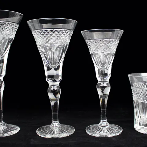 Fine Suite of 48 Tudor Crystal “Castile” Pattern Glasses