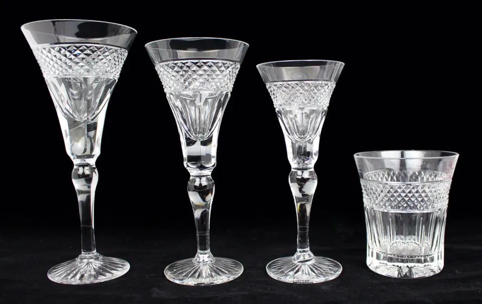Fine Suite of 48 Tudor Crystal “Castile” Pattern Glasses