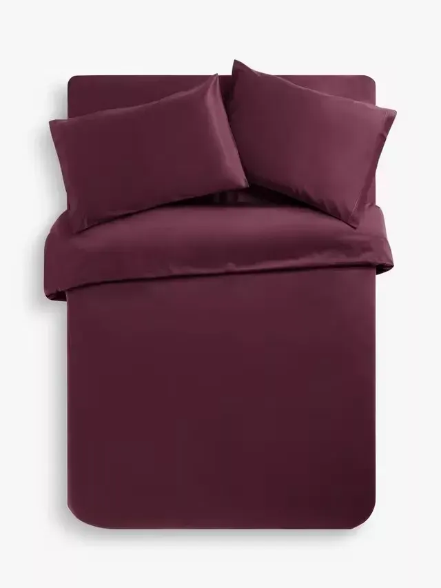 Easy Care Duvet Set Claret Super King