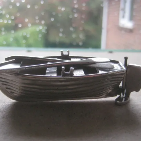 Vintage Silver Plated Miniature Model of a Lifeboat