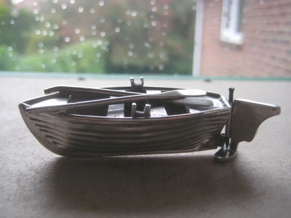 Vintage Silver Plated Miniature Model of a Lifeboat