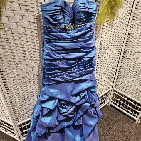 Pageant Or Prom Dress In Size 14. Blue RRP £595