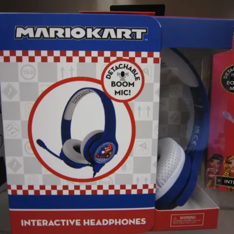 10pcs Brand new sealed Mario Kart official licensed heafones with boom mic - 10pcs in lot