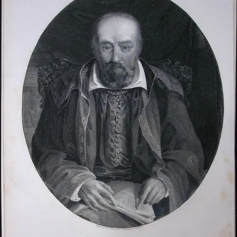 George Buchanan Scholar Scotland 1873 Antique 152 Years-Old Engraving-44