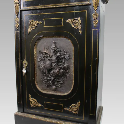 Napoleon III Ebonised Pier Cabinet with Electrotype Panel – French, c.1860
