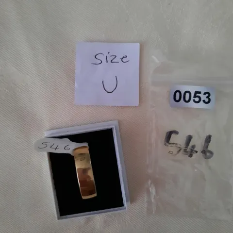 Silver gold plated wedding band RRP £75.  0053/546