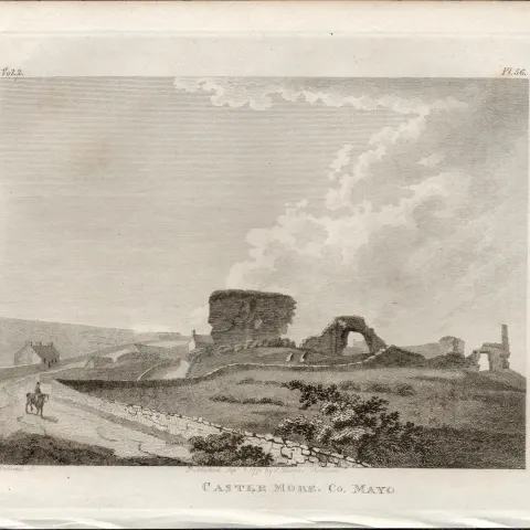 More Castle  Co Mayo Rare 1791 Francis Grose Antique Print.
