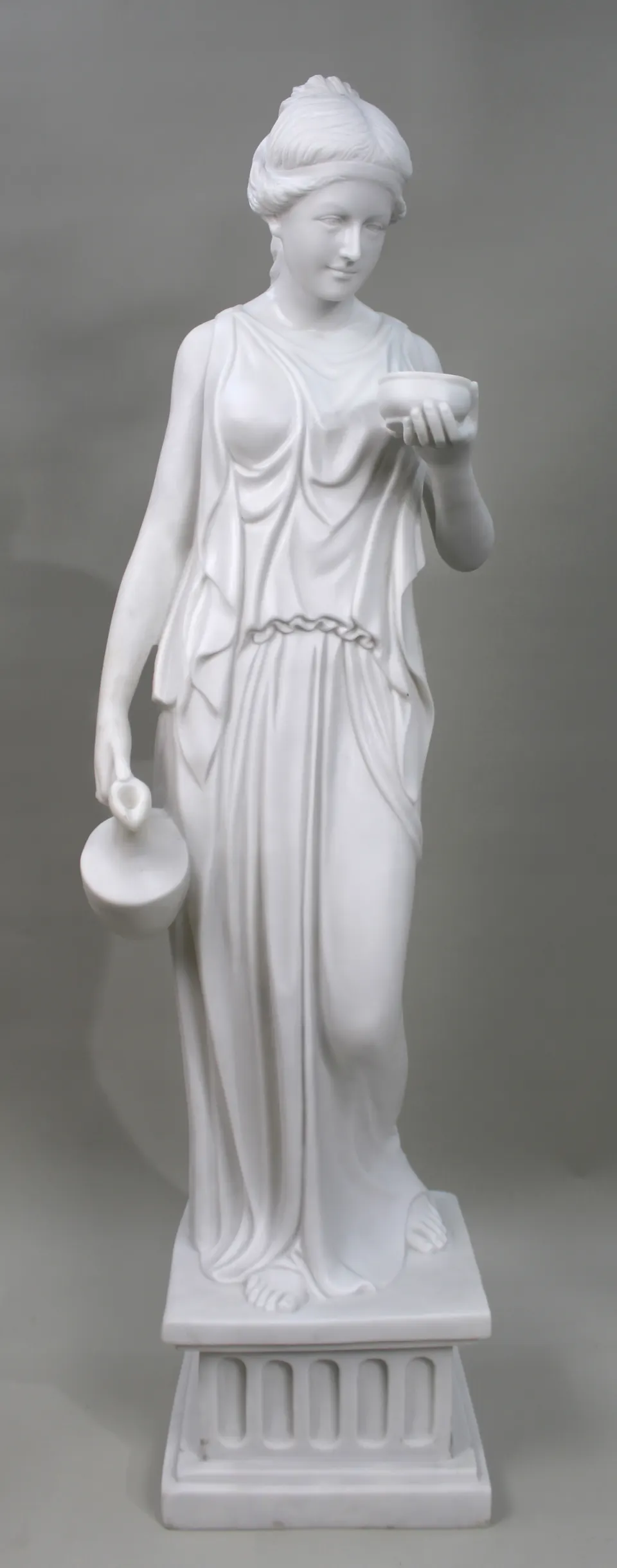 Large Marble Style Statue of The Goddess Hebe