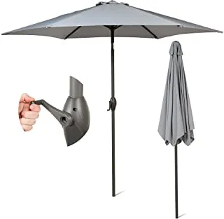 Crank Handle umbrella - Grey