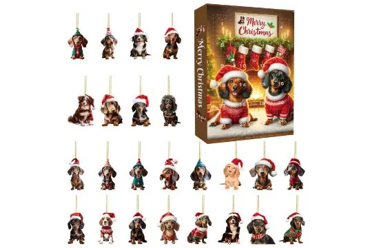 10 x Christmas Dachshund Advent Calendar Lofd sku-3690