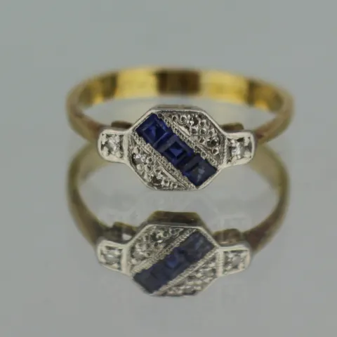 Sapphire & Diamond Gold Ring